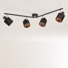 Liared Plafondlamp Zwart, 4-lichts