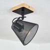 Panaguá Plafondlamp Hout licht, Zwart, 1-licht