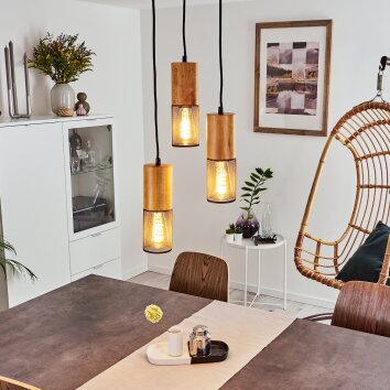 Lenalau Hanglamp Zwart, 3-lichts