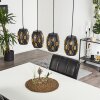 Ventmiglia Hanglamp Zwart, 4-lichts
