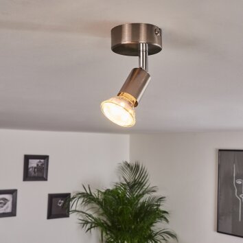 Oula Plafondlamp LED Nikkel mat, 1-licht
