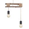 Globo JOELLE Hanger Bruin, Hout licht, Zwart, 3-lichts