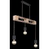 Globo JOELLE Hanger Bruin, Hout licht, Zwart, 3-lichts