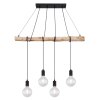 Globo AUSTON Hanger Hout licht, Zwart, 4-lichts