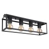 Globo HAGAR Plafondlamp Zwart, 4-lichts