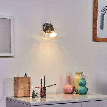 Oula Muurlamp LED Nikkel mat, 1-licht