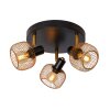 Lucide MAREN Plafondlamp Goud, Messing, Zwart, 3-lichts
