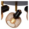 Lucide MAREN Plafondlamp Goud, Messing, Zwart, 3-lichts