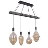 Globo CANESO Hanger Zwart, 4-lichts