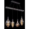 Globo CANESO Hanger Zwart, 4-lichts