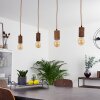 Chapana Hanglamp Bruin, Zwart, 4-lichts