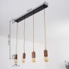 Chapana Hanglamp Bruin, Zwart, 4-lichts