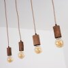 Chapana Hanglamp Bruin, Zwart, 4-lichts
