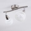 Warga Plafondlamp LED Nikkel mat, 2-lichts