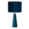 Lucide VELVET Tafellamp Blauw, Messing, 1-licht