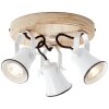 Brilliant Seed Ronde spots Hout donker, Wit, 3-lichts