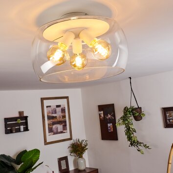 Palibatz Plafondlamp Wit, 3-lichts