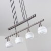 Warga Hanglamp LED Nikkel mat, 4-lichts