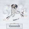 Warga Plafondlamp LED Nikkel mat, 3-lichts