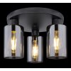Globo HADERA Plafondlamp Zwart, 3-lichts