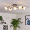 Warga Plafondlamp LED Nikkel mat, 5-lichts