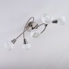 Warga Plafondlamp LED Nikkel mat, 5-lichts