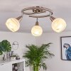 Warga Plafondlamp LED Nikkel mat, 3-lichts