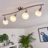 Warga Plafondlamp LED Nikkel mat, 4-lichts