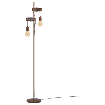 Eglo TOWNSHEND Staande lamp Antiek, Bruin, Zwart, 2-lichts