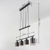 Bathinda Hanglamp Zwart, 4-lichts