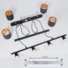 Bathinda Hanglamp Zwart, 4-lichts