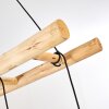Palmetto Hanglamp Hout licht, Zwart, 4-lichts