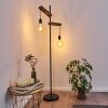 Aarhus Staande lamp Hout donker, Zwart, 2-lichts