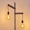 Aarhus Staande lamp Hout donker, Zwart, 2-lichts