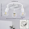 Baripada Plafondlamp Wit, 3-lichts