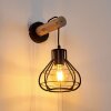 Gainesville Muurlamp Hout licht, Zwart, 1-licht