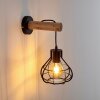 Gainesville Muurlamp Hout licht, Zwart, 1-licht