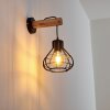 Gainesville Muurlamp Hout licht, Zwart, 1-licht