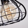Gainesville Hanglamp Hout donker, Zwart, 4-lichts