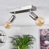 Tulla Plafondlamp Nikkel mat, 2-lichts