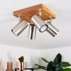 Zuoz Plafondlamp Hout licht, 4-lichts