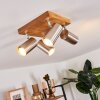 Zuoz Plafondlamp Hout licht, 4-lichts