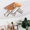 Zuoz Plafondlamp Hout licht, 4-lichts