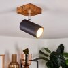 Zuoz Plafondlamp Hout licht, 1-licht