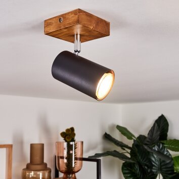 Zuoz Plafondlamp Hout licht, 1-licht