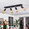 Tulla Plafondlamp Zwart, 4-lichts