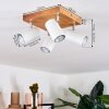 Zuoz Plafondlamp Hout licht, 4-lichts