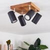 Zuoz Plafondlamp Hout licht, 4-lichts