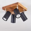 Zuoz Plafondlamp Hout licht, 4-lichts