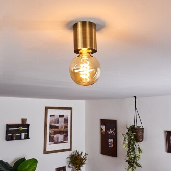 Ravu Plafondlamp Messing, 1-licht